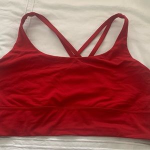 Lululemon sports bra. Lightly worn. Bra pads removed. Size 12